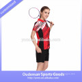 Sublimated custom team badminton clothing, unisex sports jersey quick dry tennis badminton wear jersey